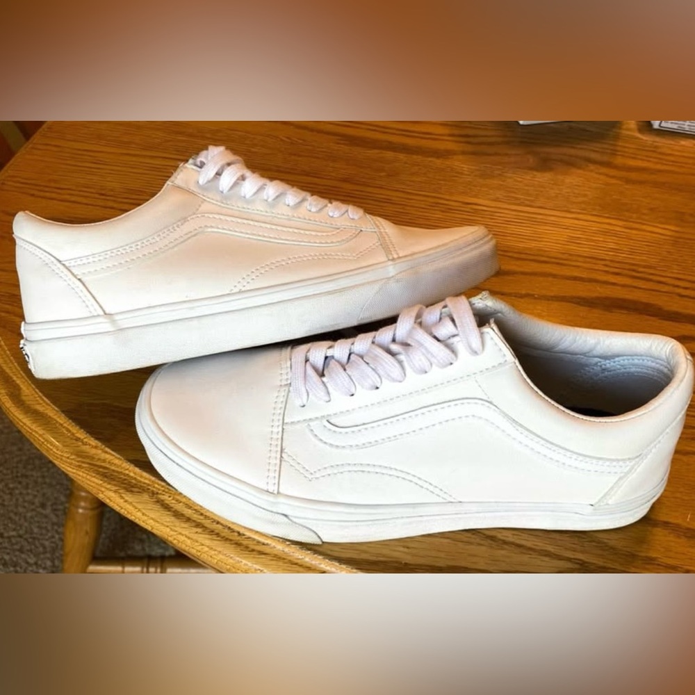 White Lace-Up Sneakers